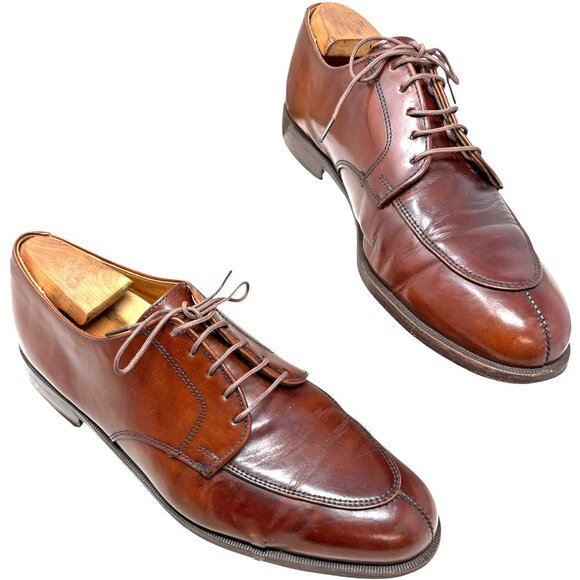 Retro Cole Haan Brown Leather Split Toe Made in the USA Derby - Picture 7 of 10